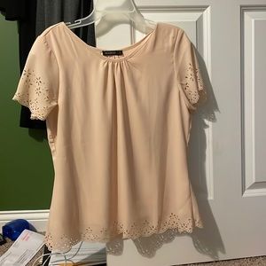 Light pink blouse with cute eyelet details